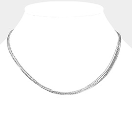 Thin Metal Chain Layered Necklace