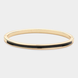 Thin Enamel Hinged Bangle Bracelet