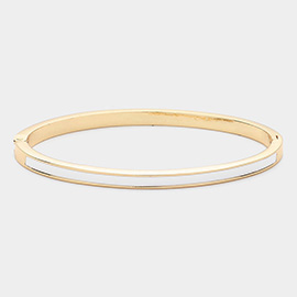 Thin Enamel Hinged Bangle Bracelet