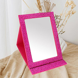 Bling Studded Folding Makeup Mirror