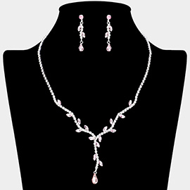 Sprout Detailed Rhinestone Necklace