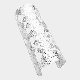 Hammered Metal Cutout Arm Cuff Bracelet