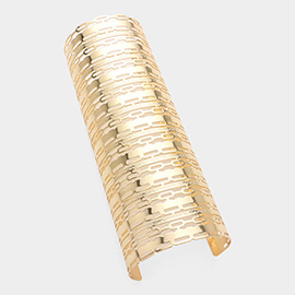 Textured Metal Cutout Arm Cuff Bracelet