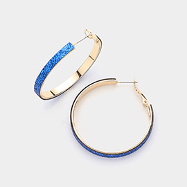 Glittered Hoop Earrings