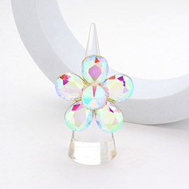 Flower Stone Cluster Stretch Ring