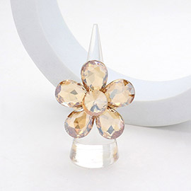 Flower Stone Cluster Stretch Ring