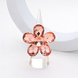 Flower Stone Cluster Stretch Ring