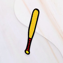 Baseball Bat Iron On Patch