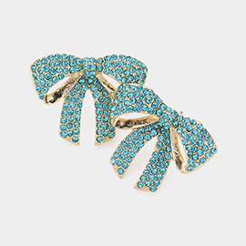 Rhinestone Paved Bow Earrings