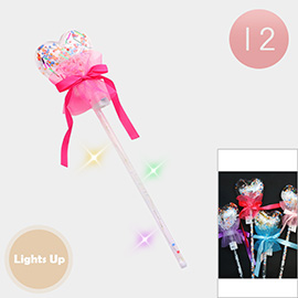 12PCS - Glow Up Heart Magic Wands