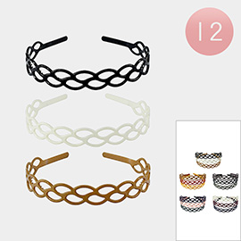 12PCS - Hollow Out Headbands