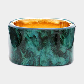 Celluloid Acetate Hinged Bangle Bracelet