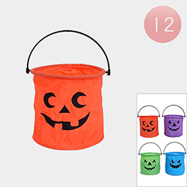 12PCS - Trick or Treat Halloween Mini Foldable Basket