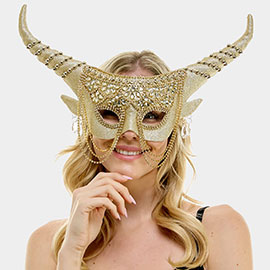 Jeweled Mask With Horn