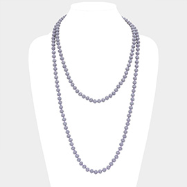 Faceted Beaded Long Necklace