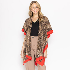 Snake Print Cozu Kimono Poncho