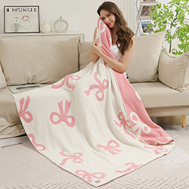 Ribbons Reversible Throw Blanket