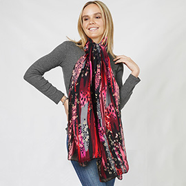 Abstract Foil Print Scarf