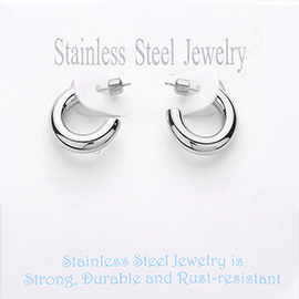 Stainless Steel Mini Hoop Earrings