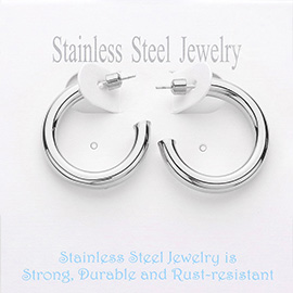 Stainless Steel Hoop Earrings