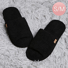 Solid Open Toe Soft Home Indoor Floor Slippers