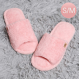 Solid Open Toe Soft Home Indoor Floor Slippers