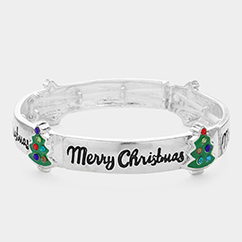 Merry Christmas Message Stretch Bracelet