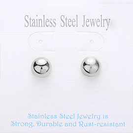 Stainless Steel Ball Stud Earrings