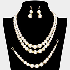 Pearl Double Strand Necklace