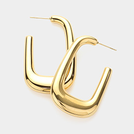 Stainless Steel Square Hoop Earrings