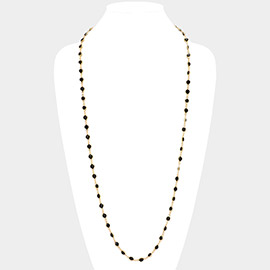 Round Lucite Link Long Necklace