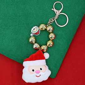 Santa Plush Doll Charm Christmas Keychain