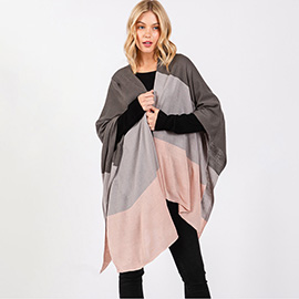 Three Tones Ruana Poncho