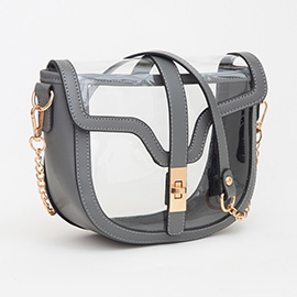 Clear Transparent Saddle Bag