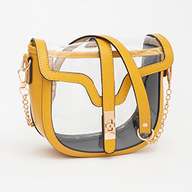 Clear Transparent Saddle Bag