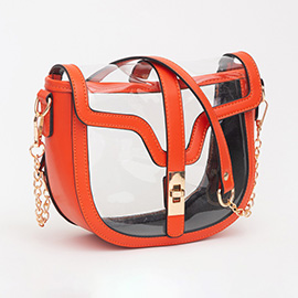 Clear Transparent Saddle Bag