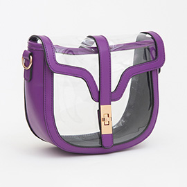 Clear Transparent Saddle Bag