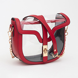 Clear Transparent Saddle Bag