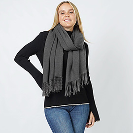 Solid Color Soft Oblong Scarf