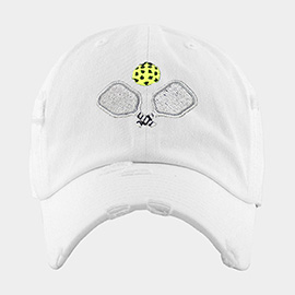 Pickleball Paddle Ball Vintage Baseball Cap