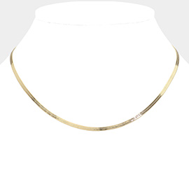 18K Gold Filled Hypoallergenic Metal Snake Chain Necklace