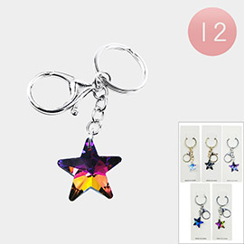 12PCS - Star Stone Keychains