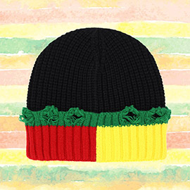 Rasta Inspired Knit Beanie