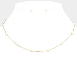 Pearl Station Necklace