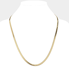 24 Inch, 5mm Stainless Steel Herringbone Chain Necklace