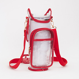 Transparent Tumbler Carrier Holder Crossbody Bag