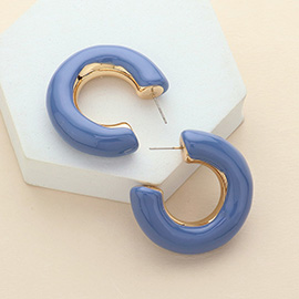 Chunky Enamel Hoop Earrings