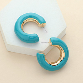 Chunky Enamel Hoop Earrings