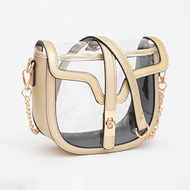 Clear Transparent Saddle Bag