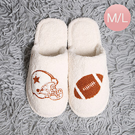 Rugby Embroidered Soft Home Indoor Floor Slippers